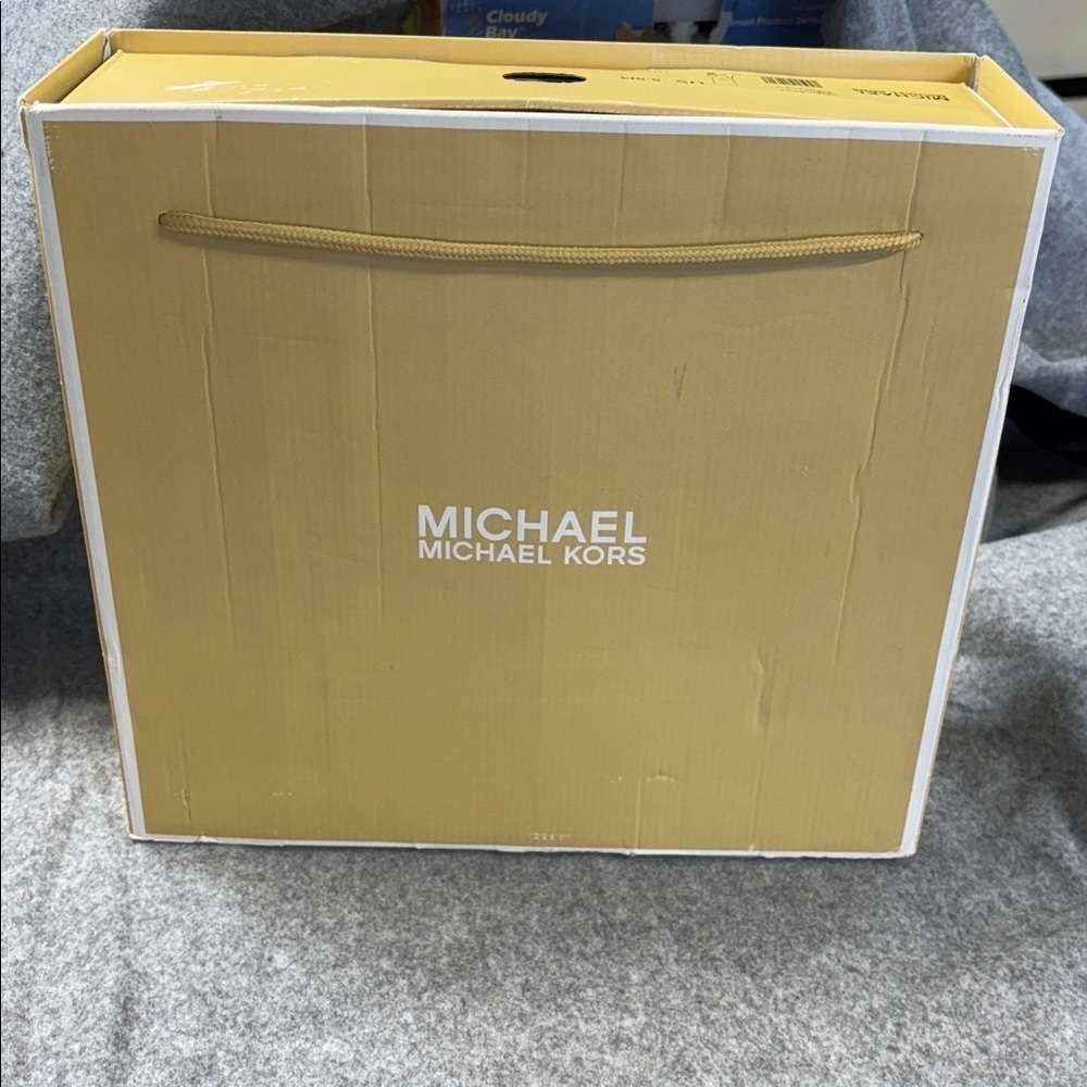 Michael Kors Leigh suede luggage colored Knee-High  heel Boots 5.5 - Picture 11 of 12